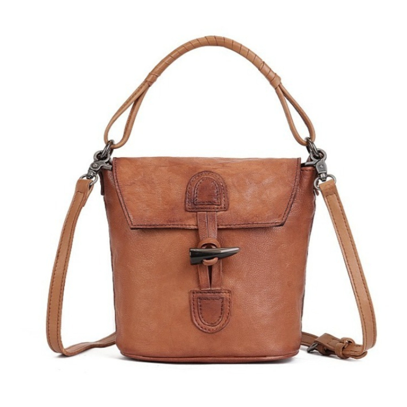 Luxury Bags Everyday - Vintage Bucket Bag for Women Genuine