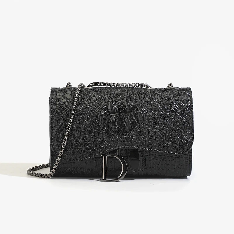 Luxury Bags Goyard - Fashion Ladies Croc Pattern Sequined Chain