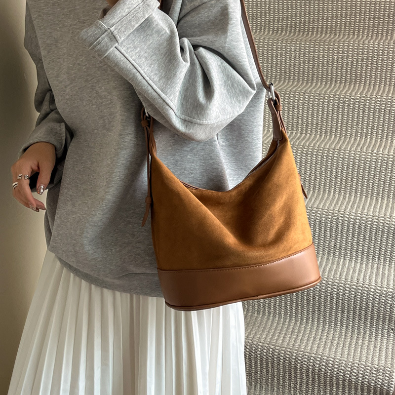 New Splicing Faux Suede Froste - огляд і ціна Bucket Bag Suede