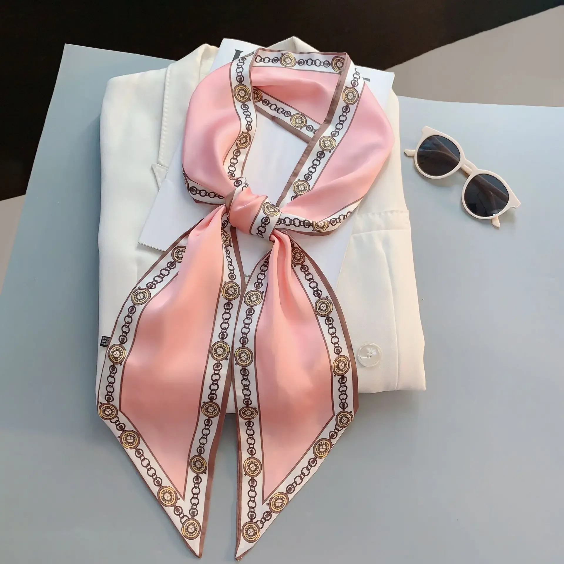 Design Print Skinny Scarf Plai - огляд і ціна Luxury Bags Women Brands